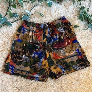 Vintage Print  Shorts